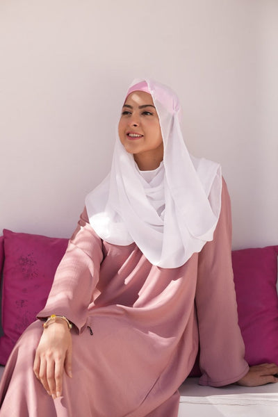 Georgette Hijab White