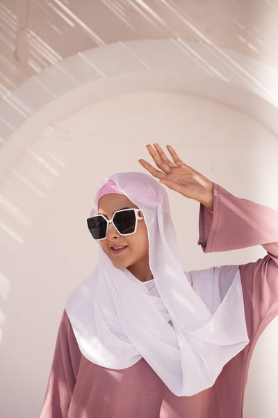 Georgette Hijab White
