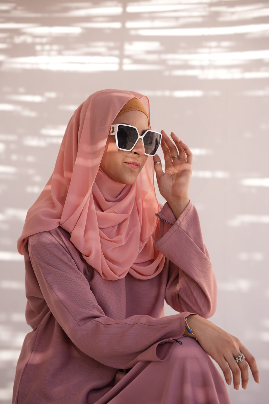 Georgette Hijab - Pink