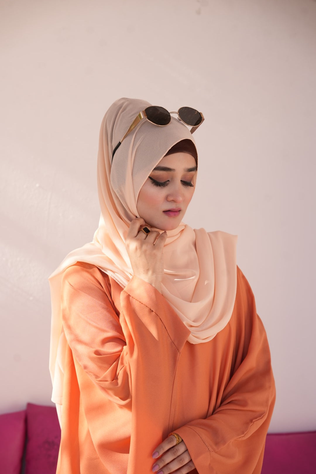 Georgette Hijab Light Orange