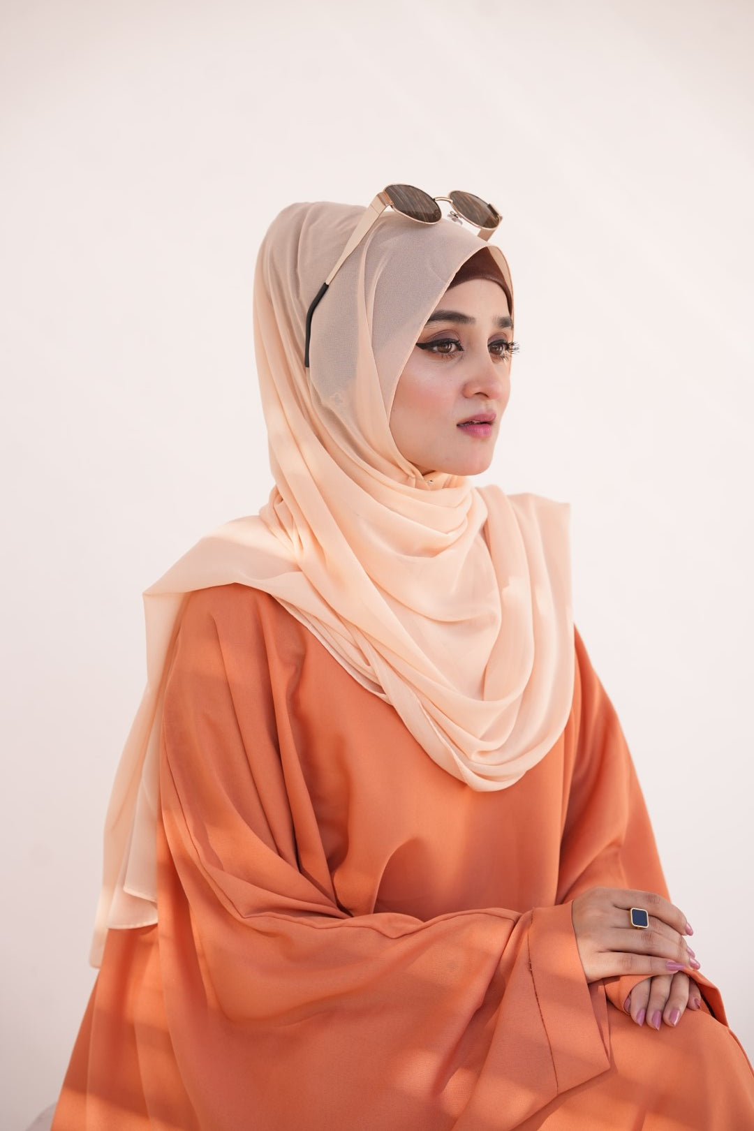 Georgette Hijab Light Orange
