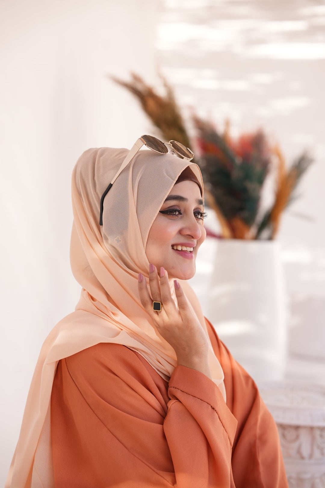 Georgette Hijab Light Orange