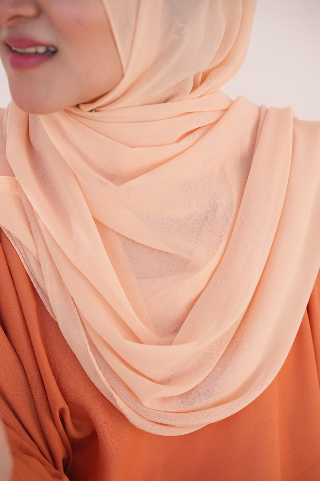 Georgette Hijab Light Orange