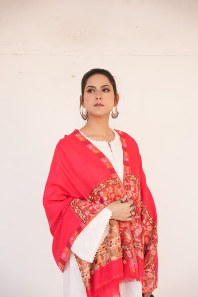 Pashmina Jacquard - Chili Red