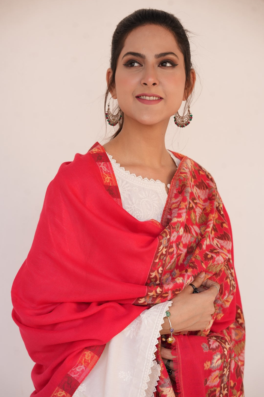 Pashmina Jacquard - Chili Red