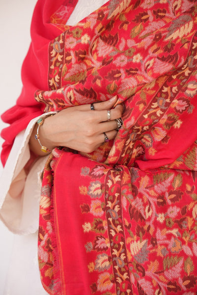 Pashmina Jacquard - Chili Red