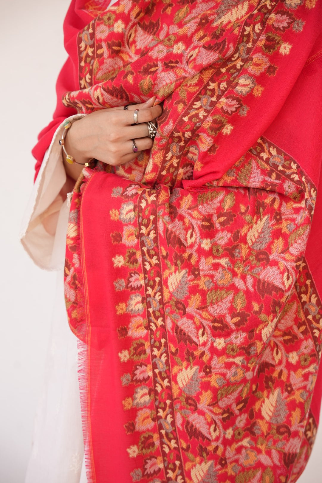 Pashmina Jacquard - Chili Red