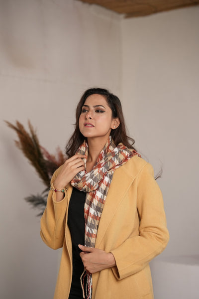 Hounds tooth Woolen Scarf - Multicolor