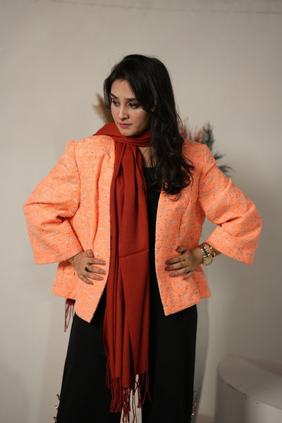Pashmina Solid Dyed Stole - Red