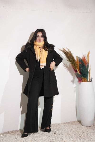 Woolen Diagonal Stripes - Yellow
