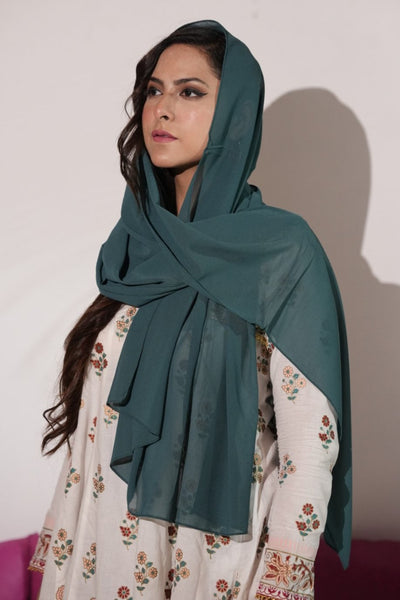 Georgette Hijab Aqua Deep