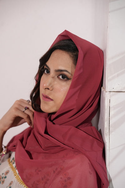 Georgette Hijab Wine Red