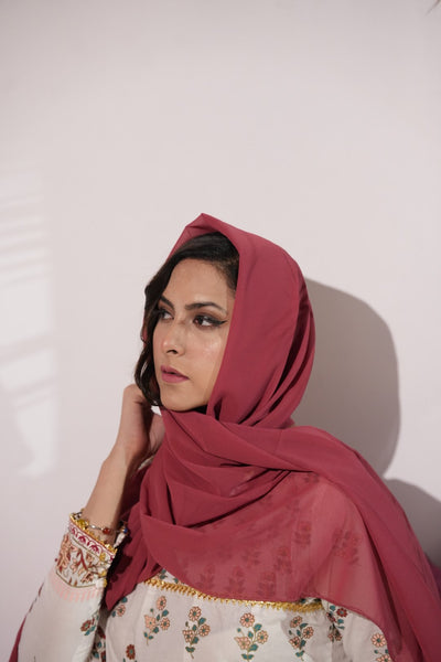 Georgette Hijab Wine Red