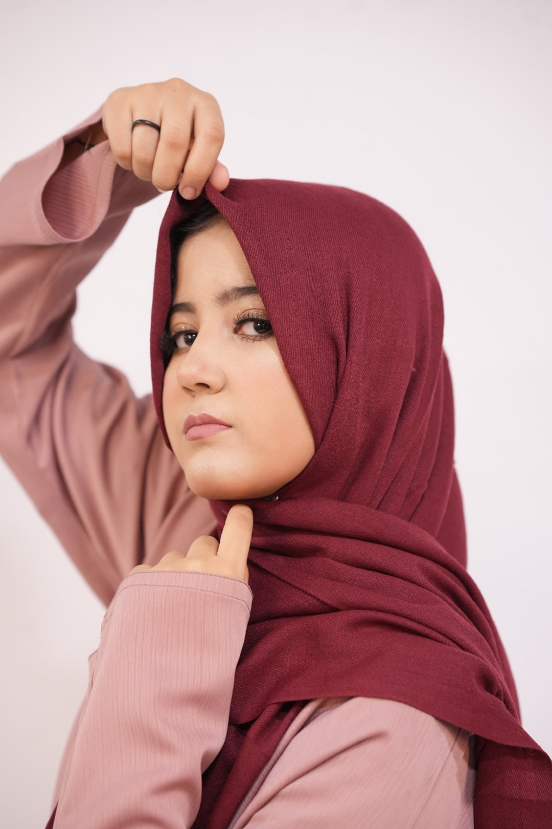 Pashmina Solid Dyed Stole - Maroon
