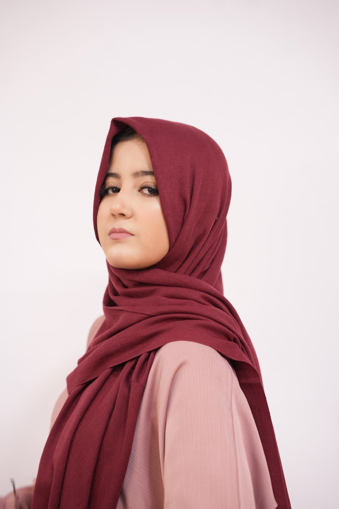 Pashmina Solid Dyed Stole - Maroon