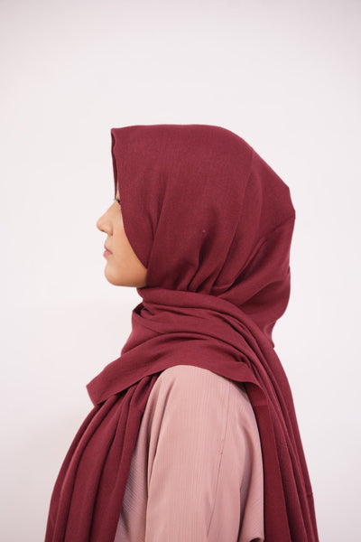 Pashmina Solid Dyed Stole - Maroon