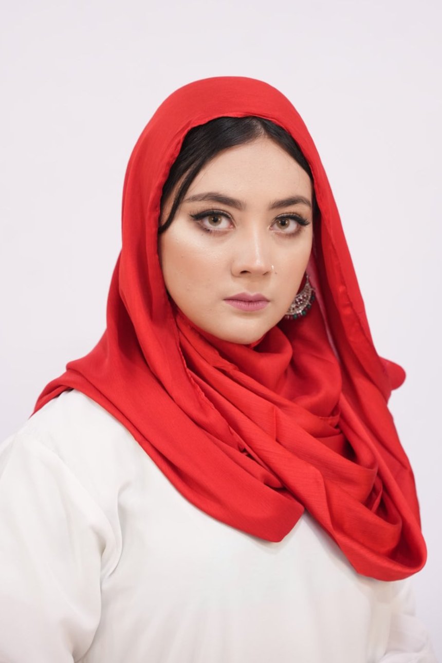 Crinkle Silk - Ruby Red