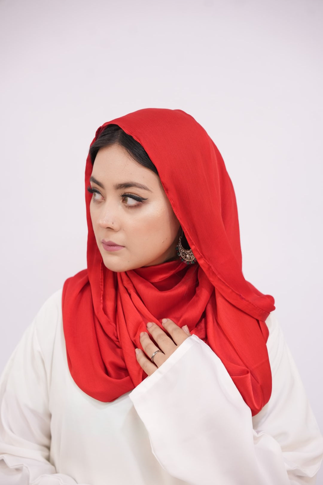 Crinkle Silk - Ruby Red