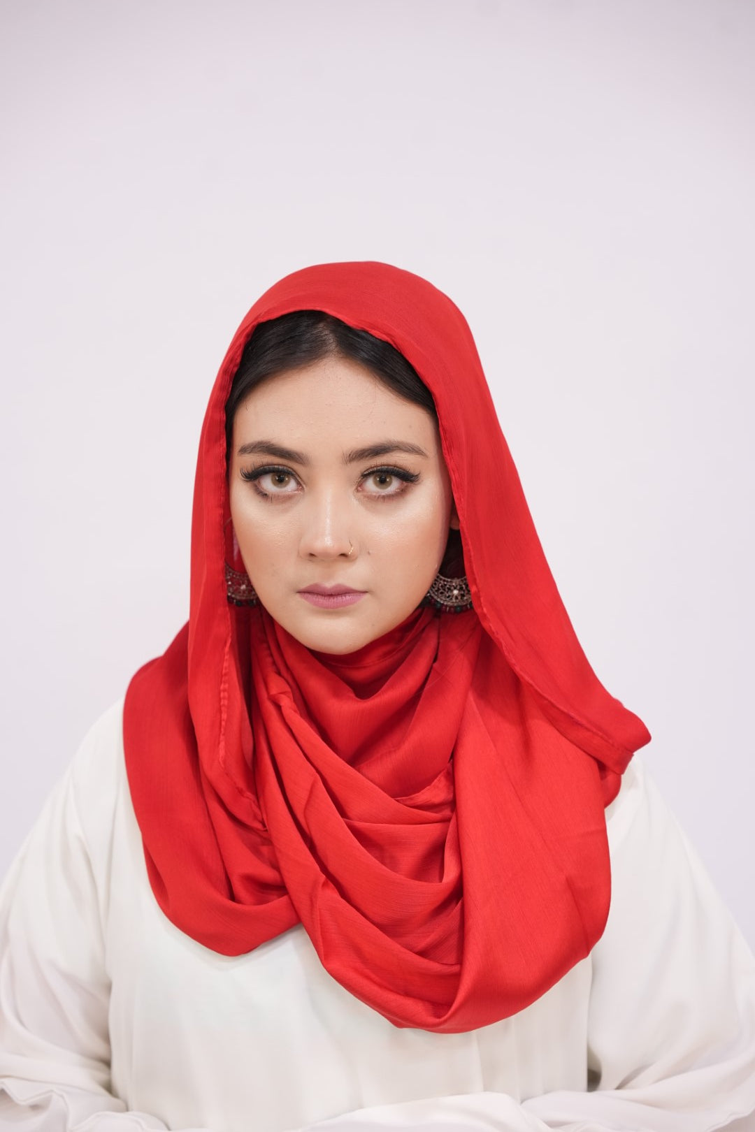 Crinkle Silk - Ruby Red