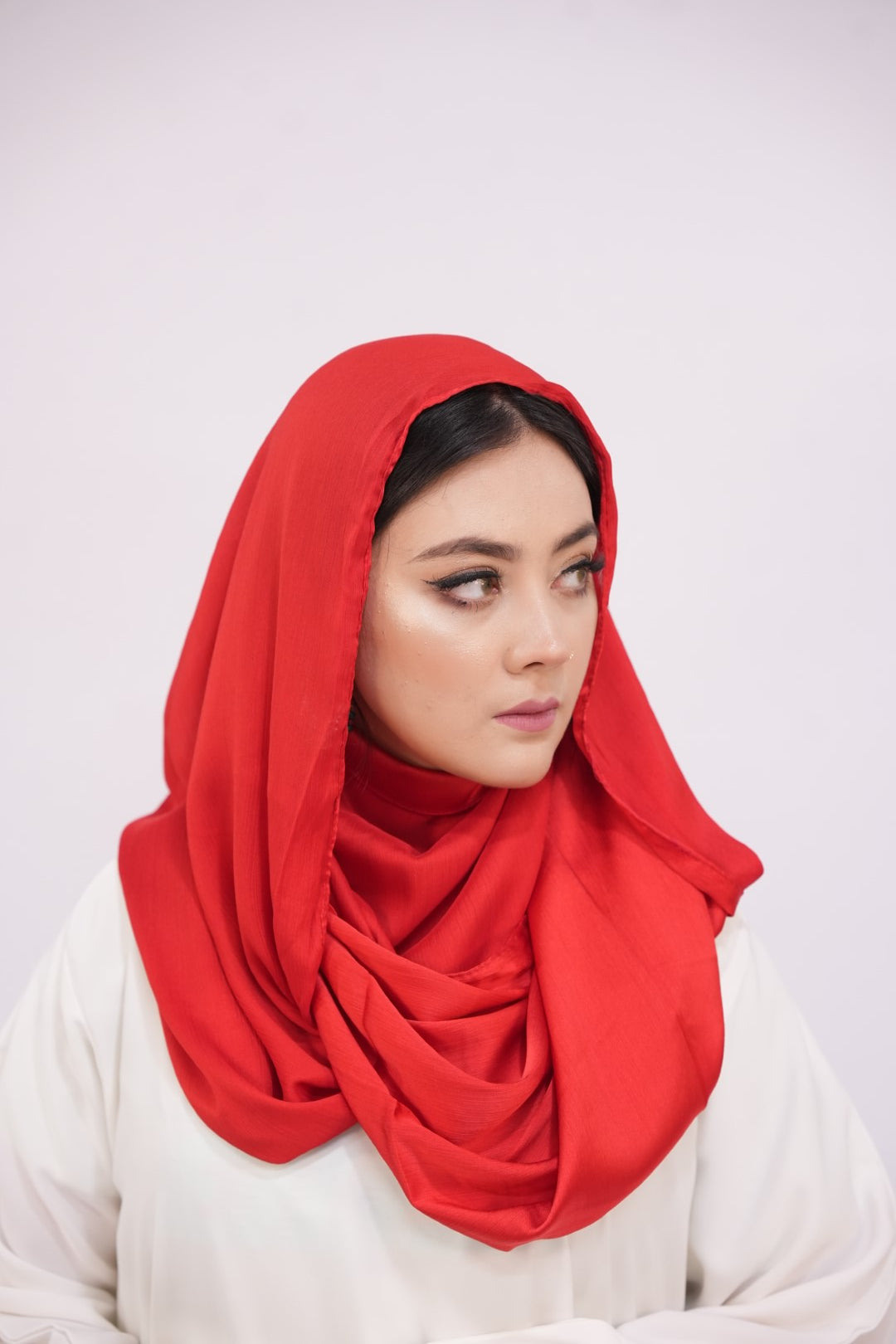 Crinkle Silk - Ruby Red