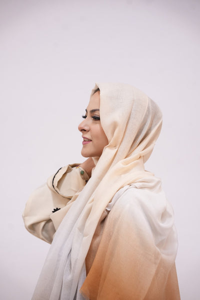 Viscose Tie-Dye Hijab Gold and Frost
