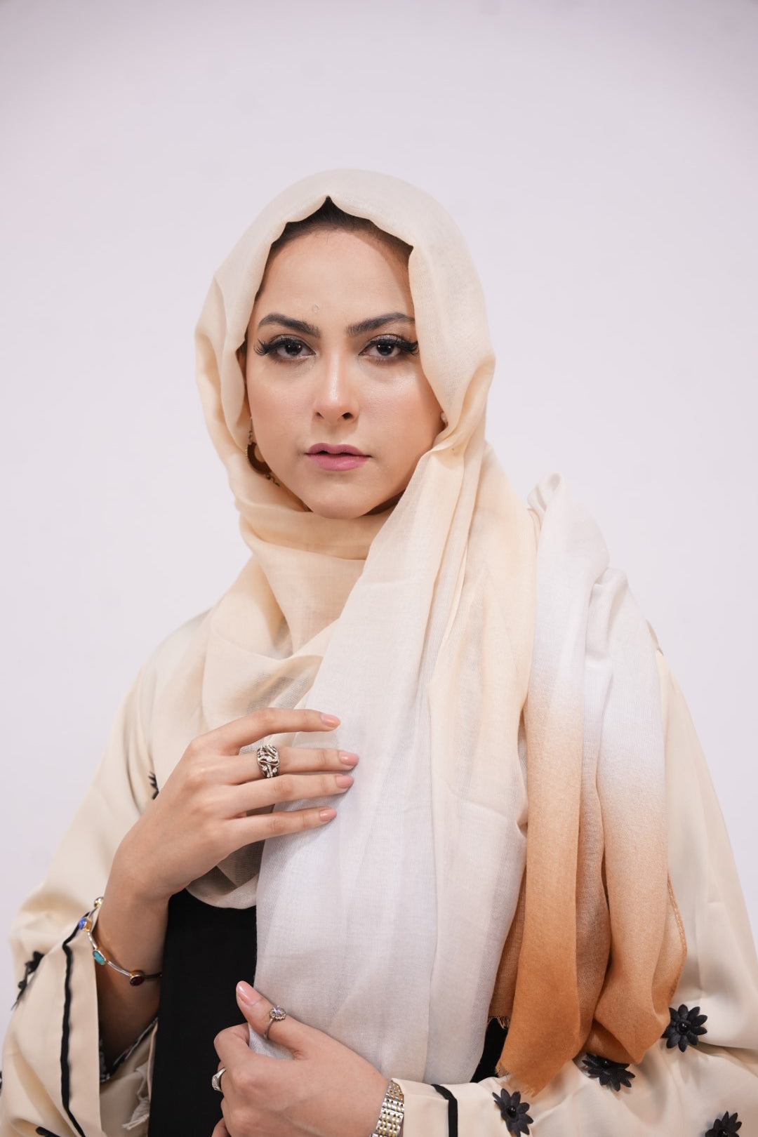 Viscose Tie-Dye Hijab Gold and Frost