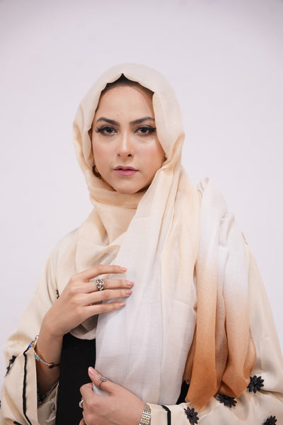 Viscose Tie-Dye Hijab Gold and Frost
