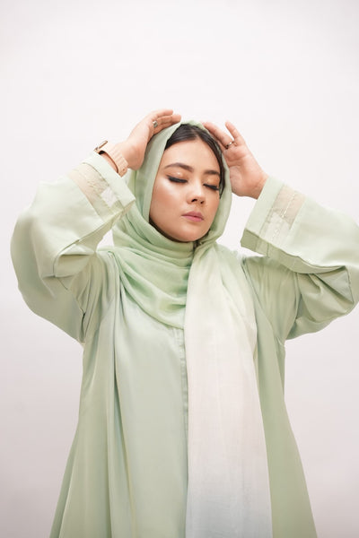 Viscose Tie-Dye Hijab Light Green
