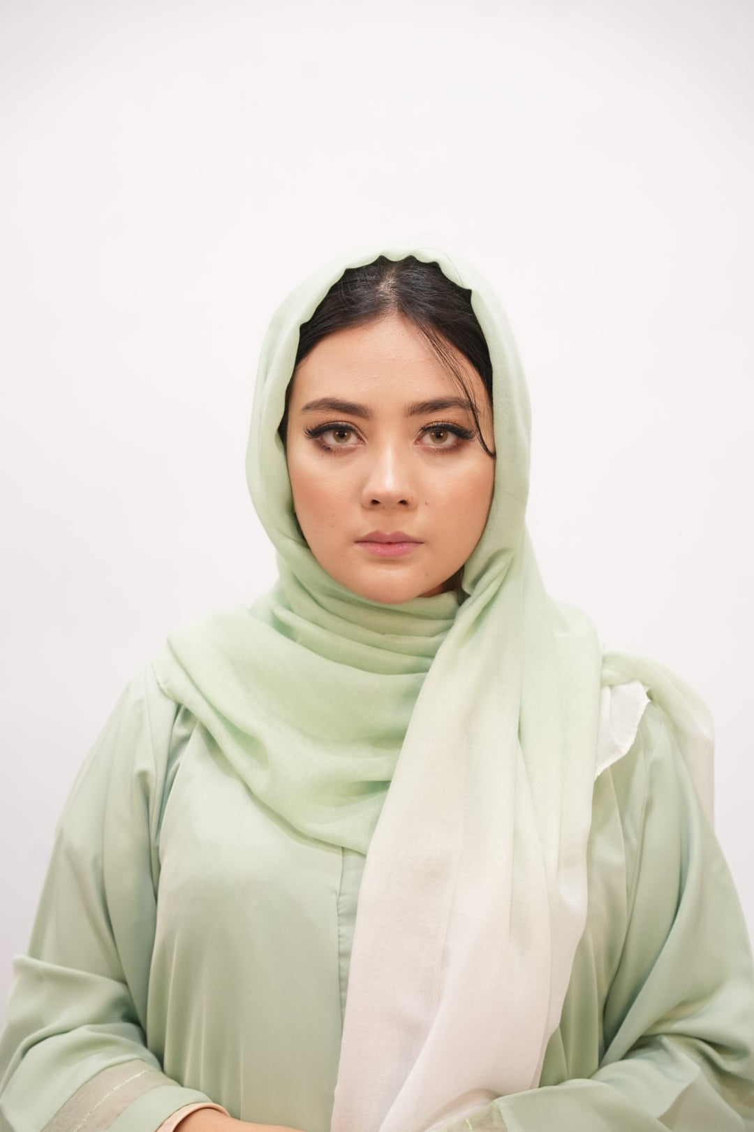 Viscose Tie-Dye Hijab Light Green