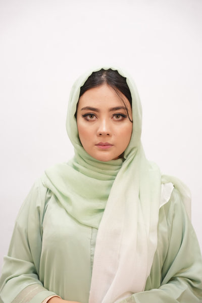 Viscose Tie-Dye Hijab Light Green