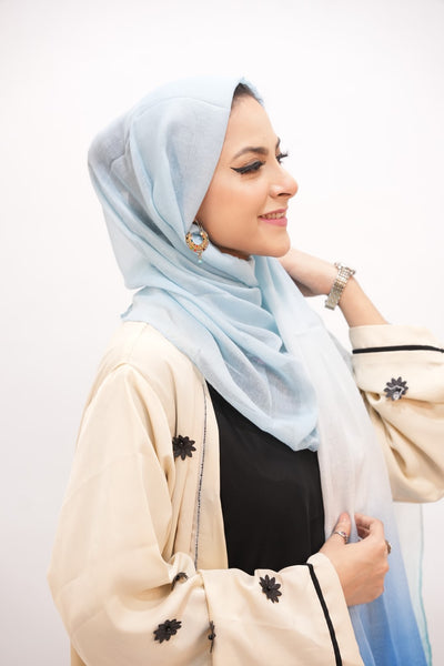 Viscose Tie-Dye Hijab Navy Blush Gradient