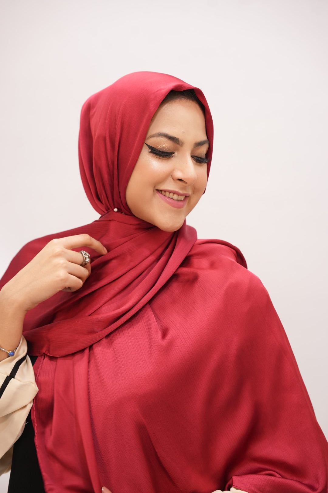 Crinkle Silk - Deep Red