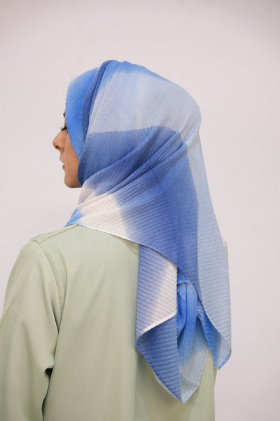 Viscose Waves Hijab - Blue Gradient