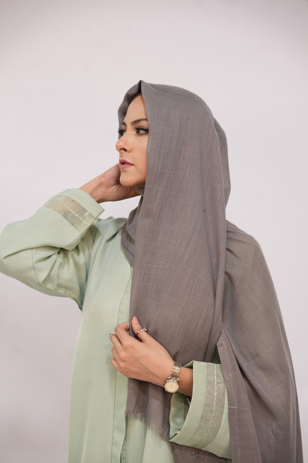 Turkish Slub Lawn - Taupe Gray