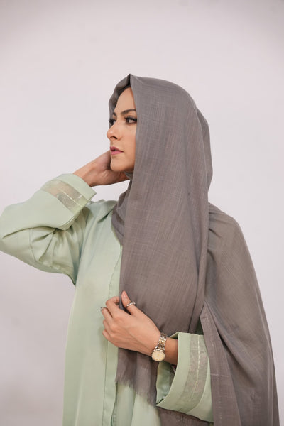 Turkish Slub Lawn - Taupe Gray