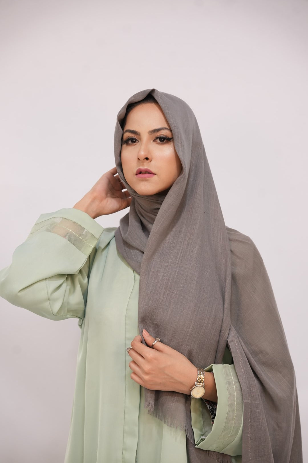 Turkish Slub Lawn - Taupe Gray