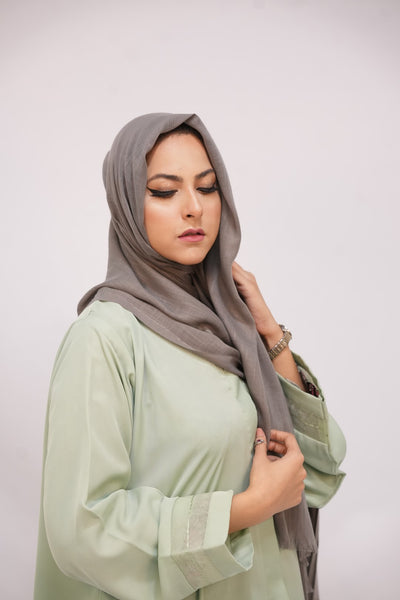Turkish Slub Lawn - Taupe Gray