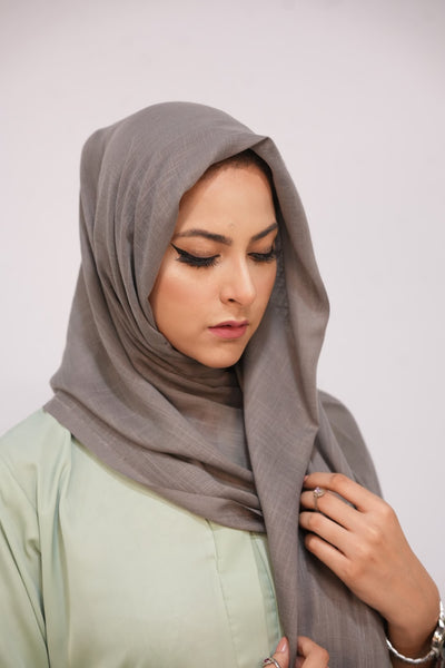 Turkish Slub Lawn - Taupe Gray