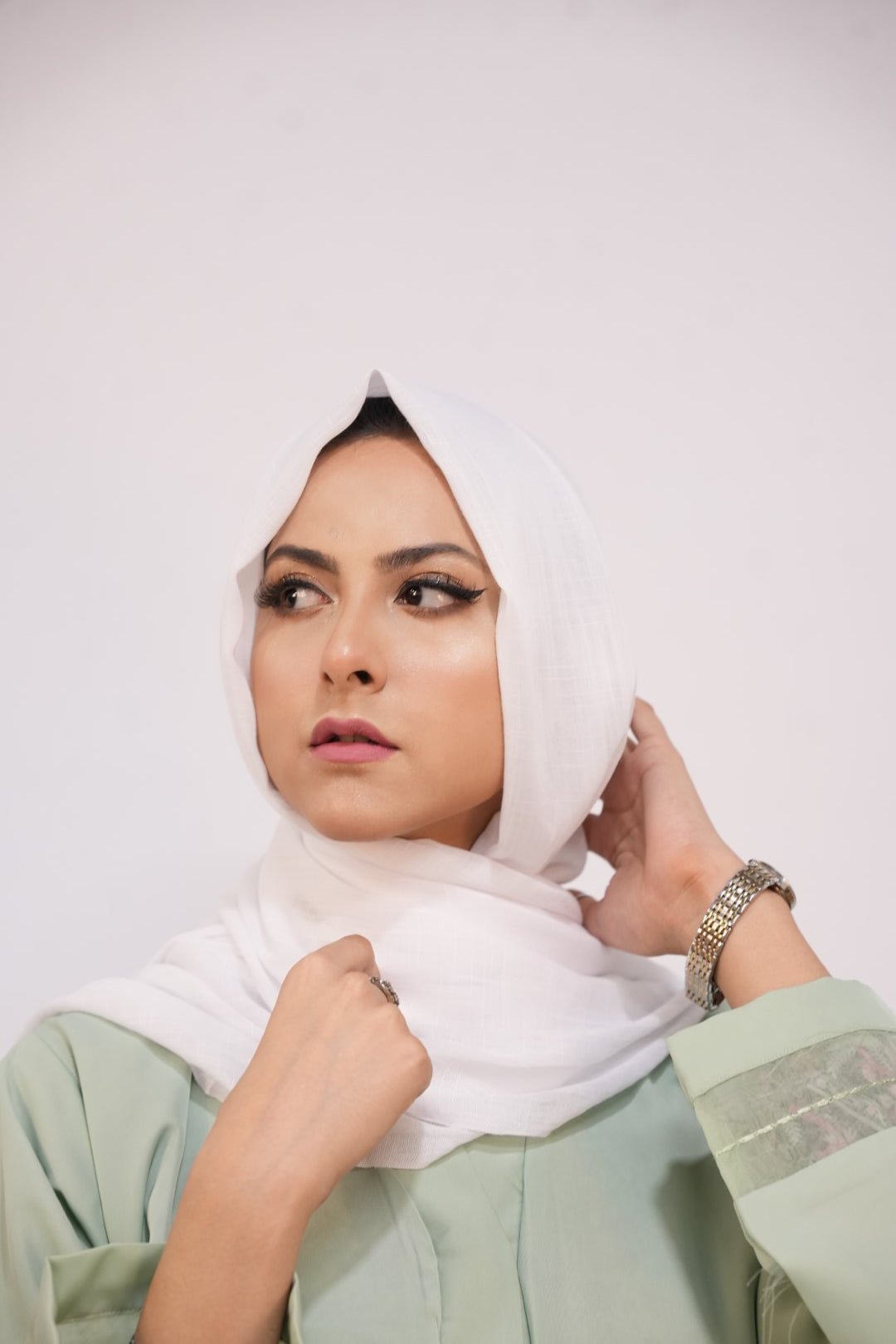 Turkish Slub Lawn - White