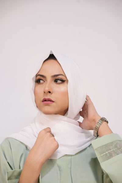 Turkish Slub Lawn - White