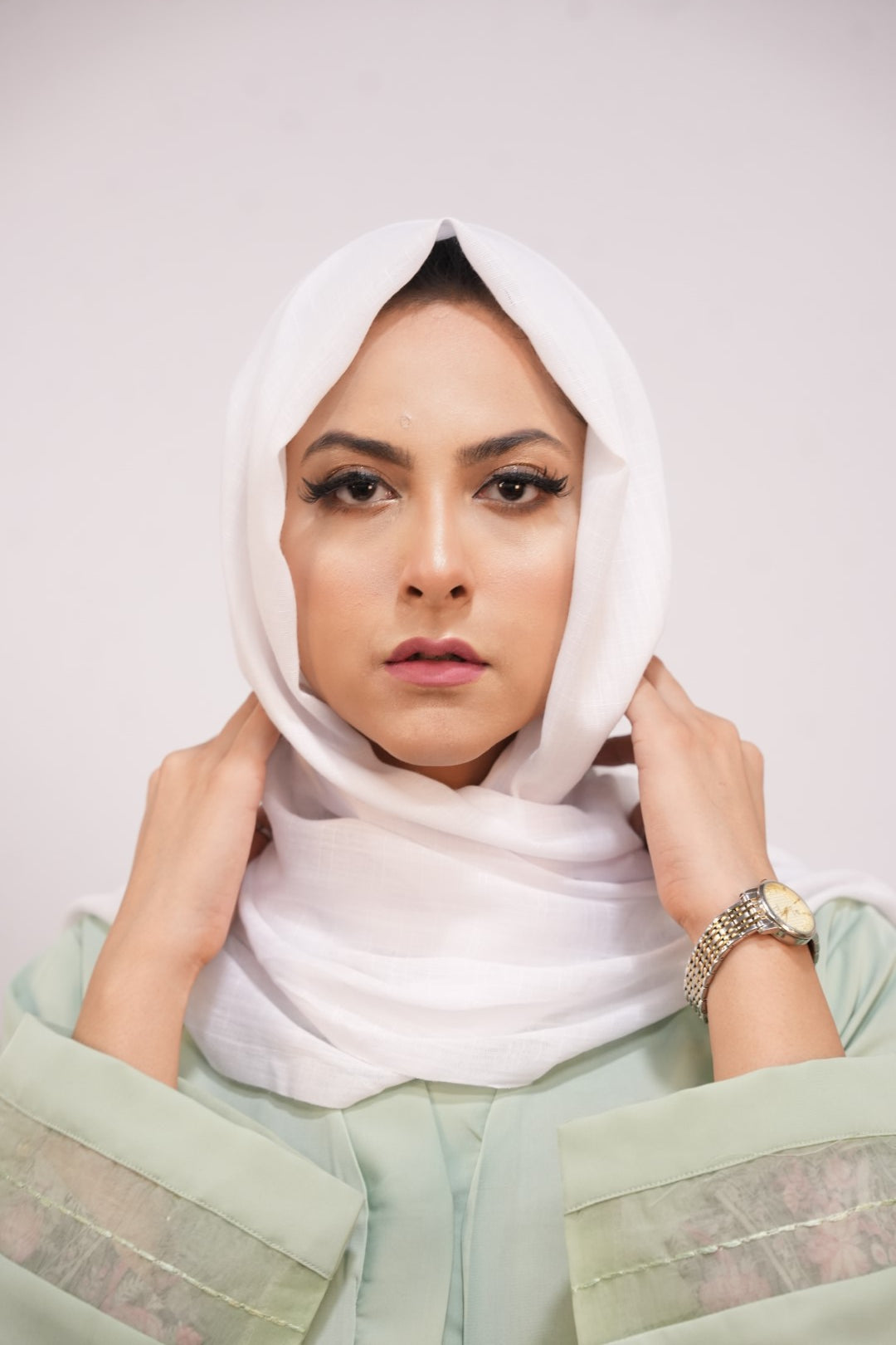 Turkish Slub Lawn - White