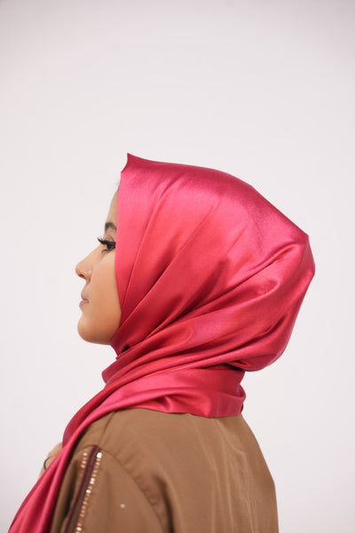 Silk Two Tone Hijab Shocking Pink