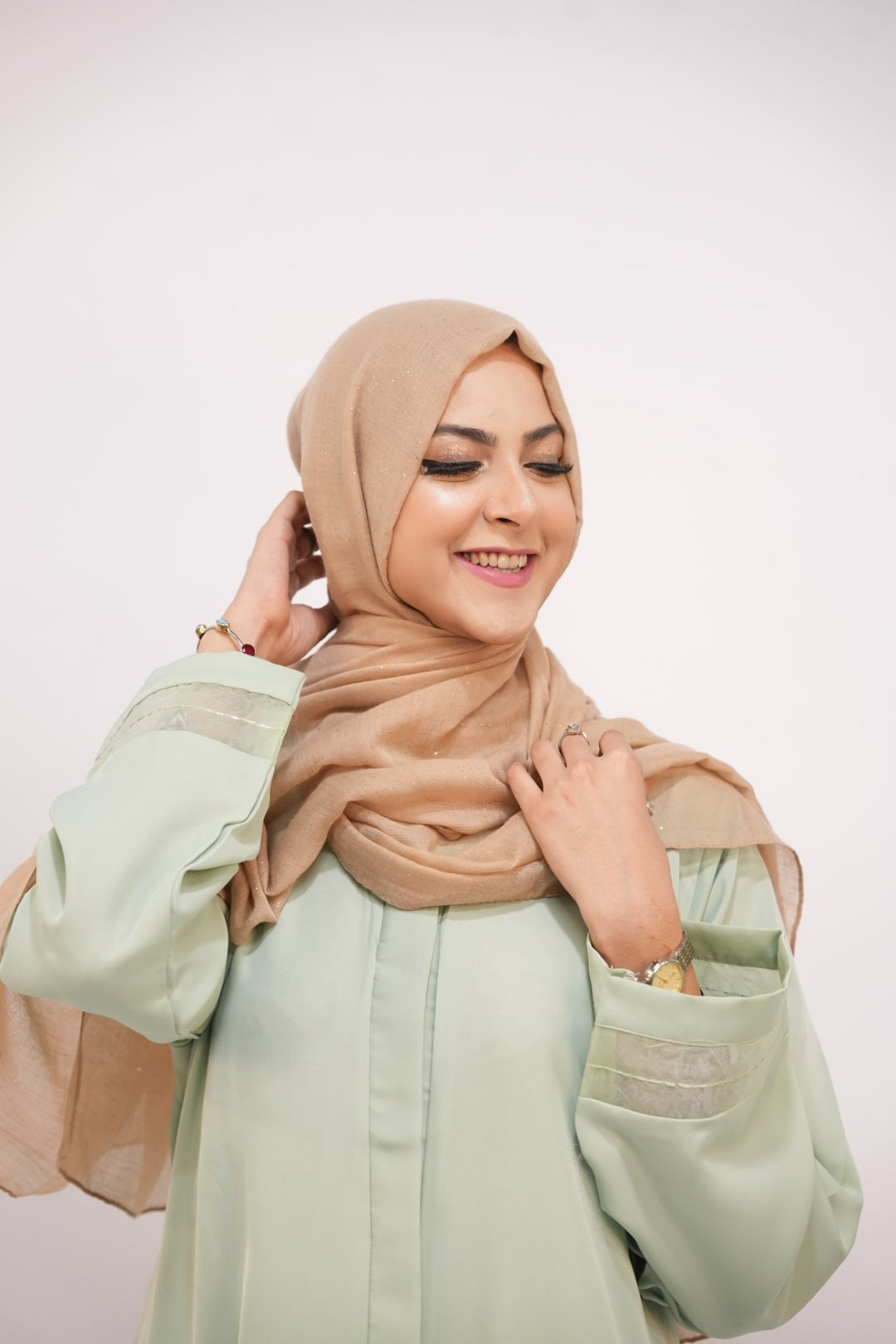 Lawn Glow Hijab Khaki