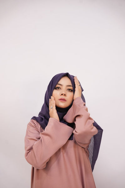 Lawn Glow Hijab Dark Purple
