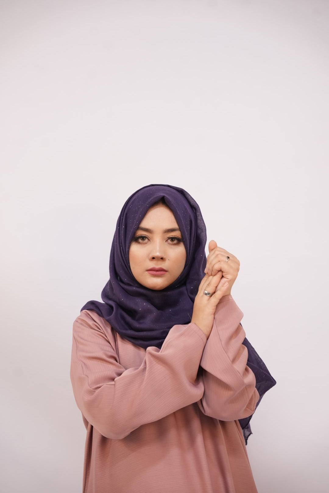 Lawn Glow Hijab Dark Purple