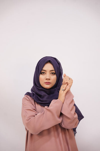Lawn Glow Hijab Dark Purple
