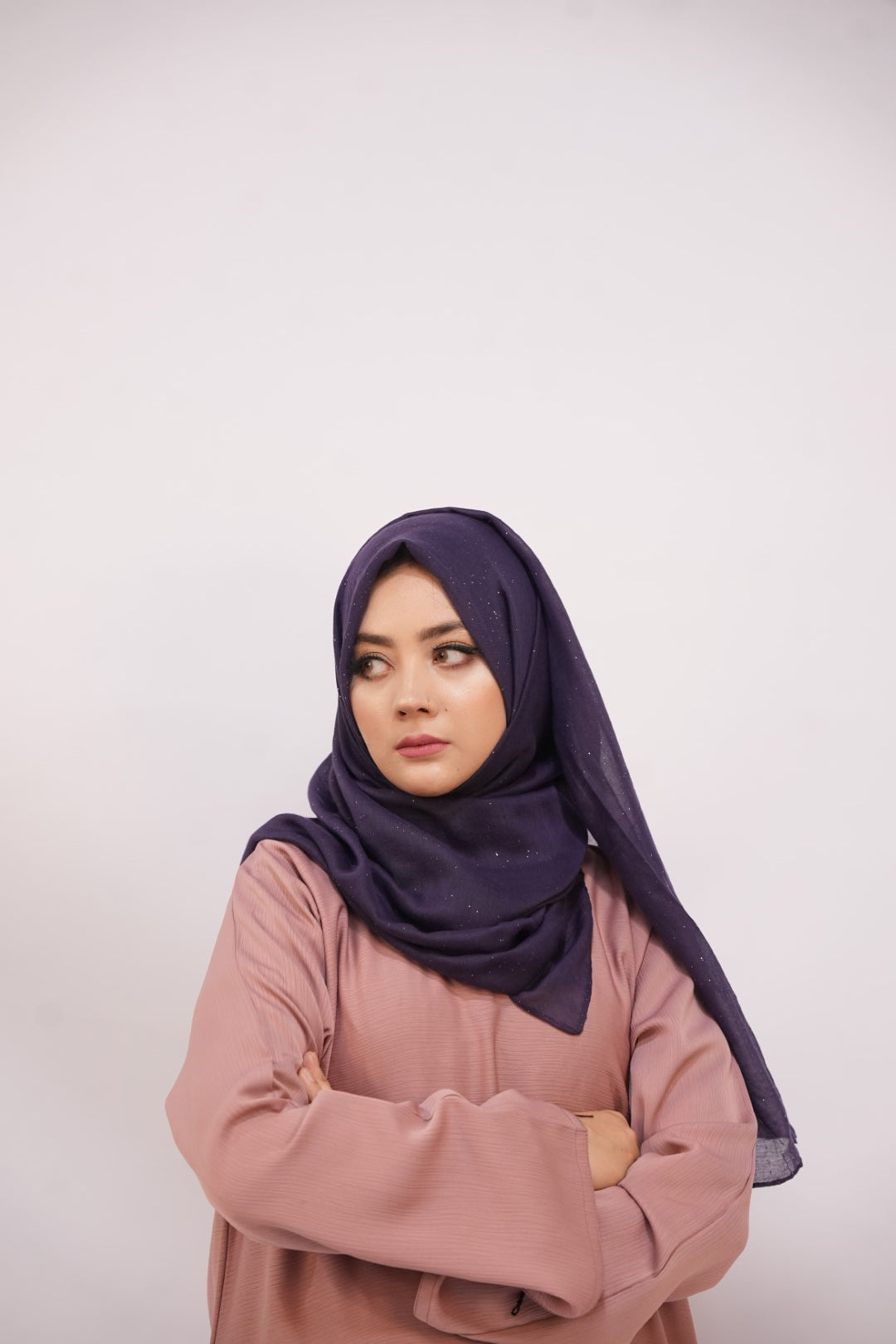 Lawn Glow Hijab Dark Purple