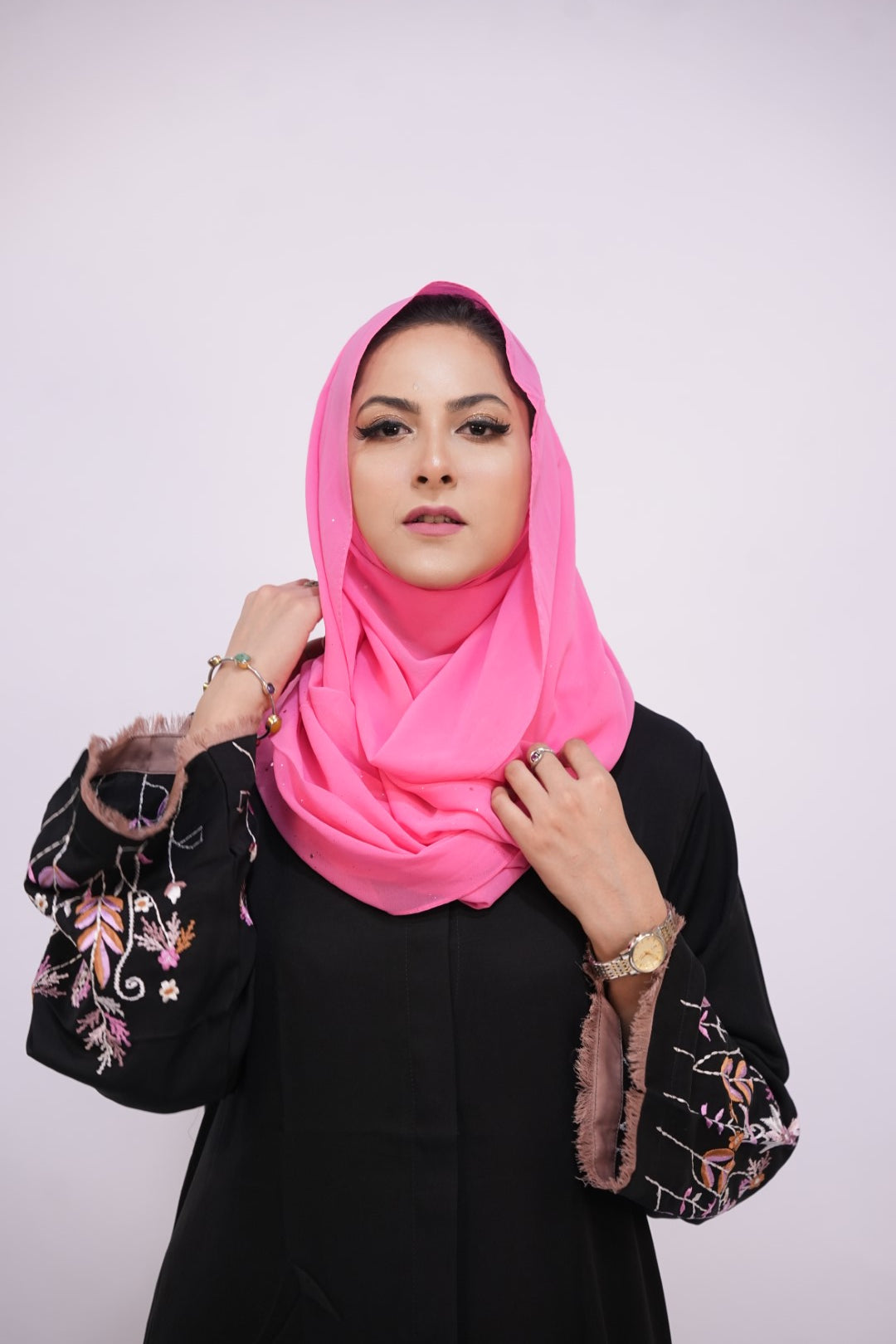 Georgette Glow Hijab - Pink Mauve