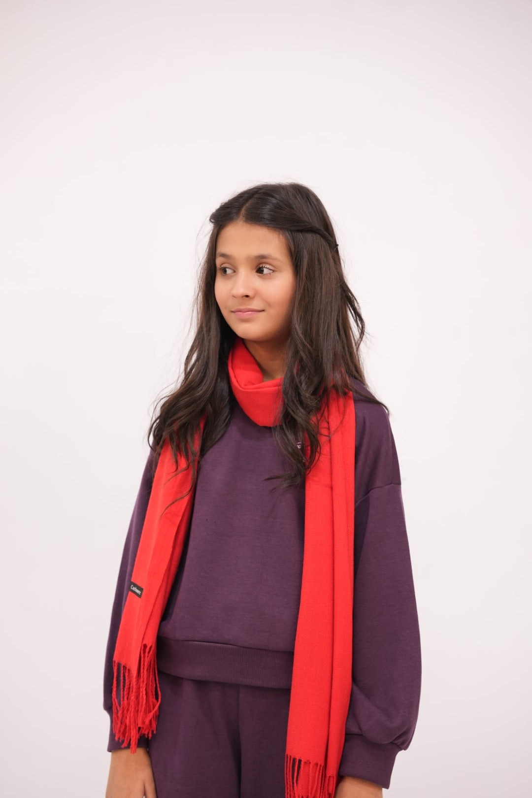 Pashmina Solid Dyed Stole - Light Red