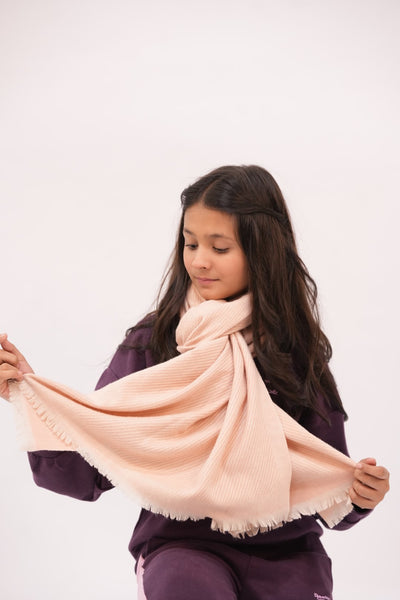 Woolen Diagonal Stripes - Light Orange
